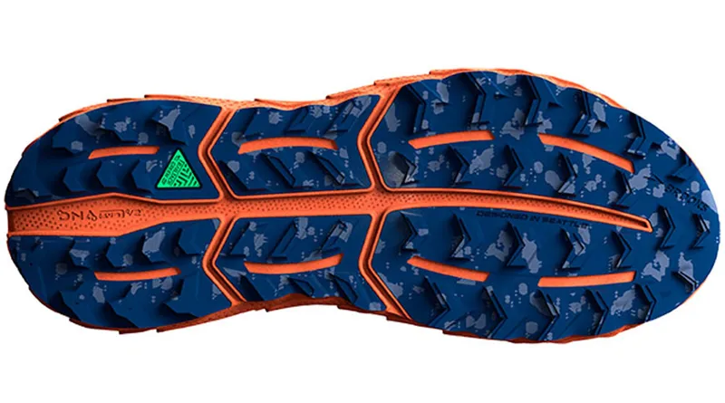 Brooks Men's Cascadia 17 Sharp Green/Navy/Firecracker-5